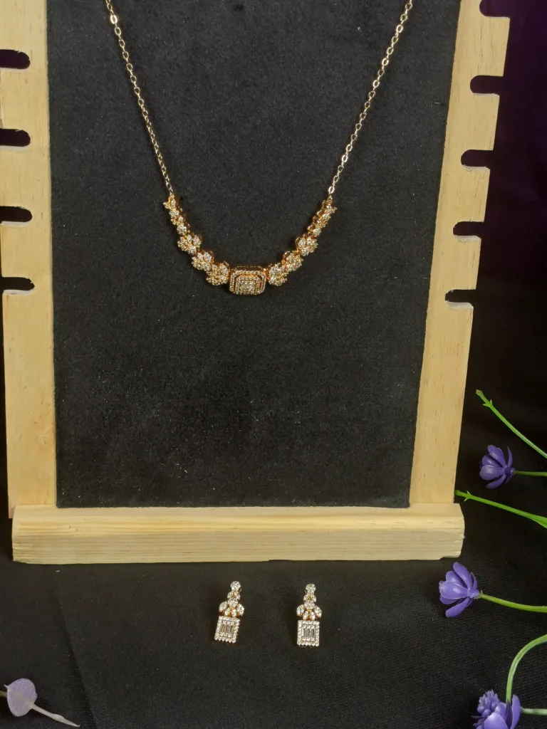 Sunburst Gold Plated Locket Set with Studs