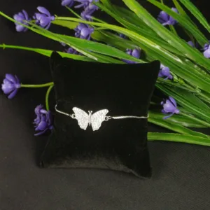 Diamond Butterfly Slider Bracelet