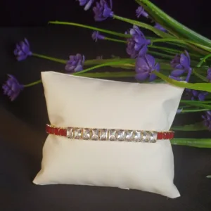 Ruby & Diamond Bar Bracelet
