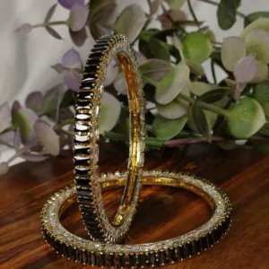 Midnight Black Onyx Tennis Kara Set