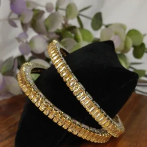 Gold Finish Smoky Quartz Kara Set