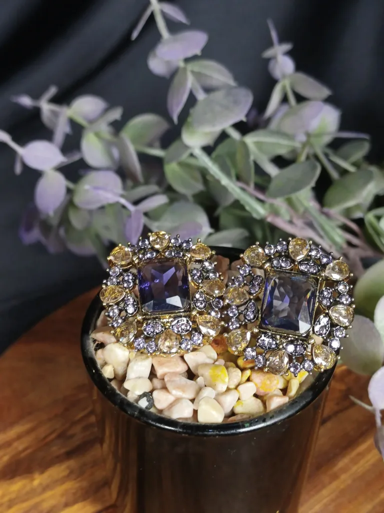 Maharani's Amethyst Blossom Studs