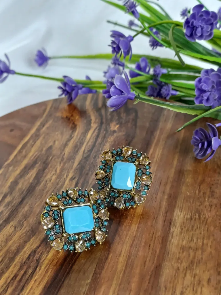 Maharani's Ornate Pearl Blossom Studs