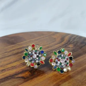 Beautiful Unique Design Multi Colour Studs