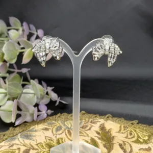 Luxe Finish Domino Pearl Studs