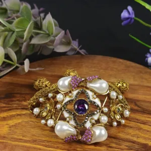 Premium Glow Imperial Mother Pearl Cluster Openable Kara