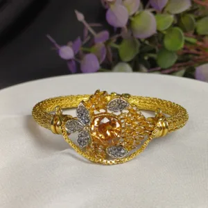 Gemstone Glory Turkish Style Mother Pearl Openable Kara