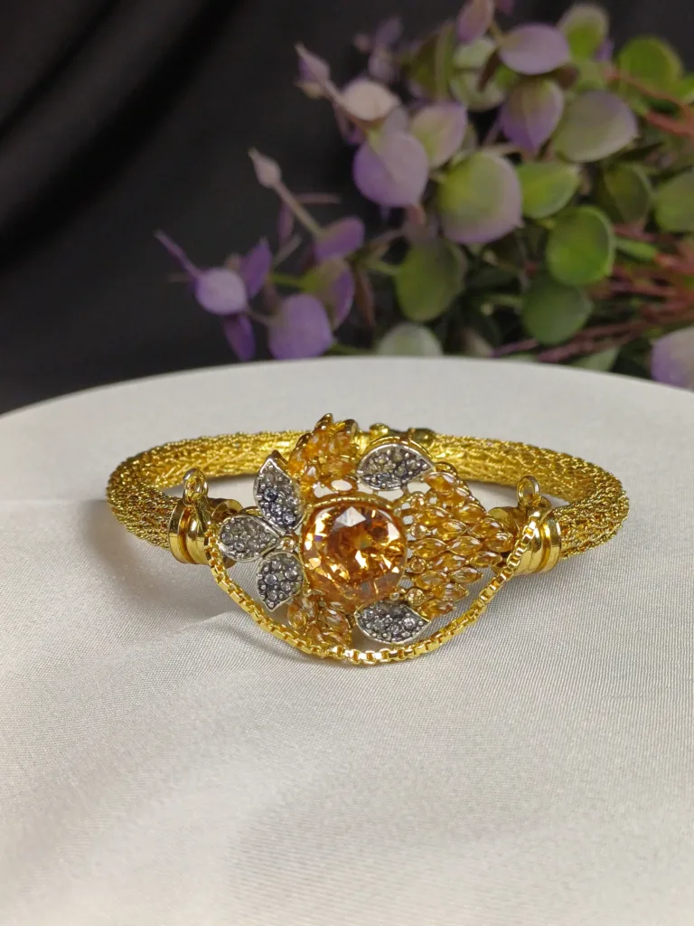 Gemstone Glory Turkish Style Mother Pearl Openable Kara