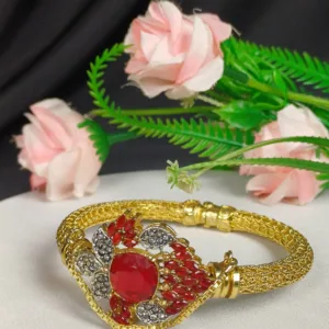 Elegant Gemstone Glory Turkish Style Mother Pearl Openable Kara