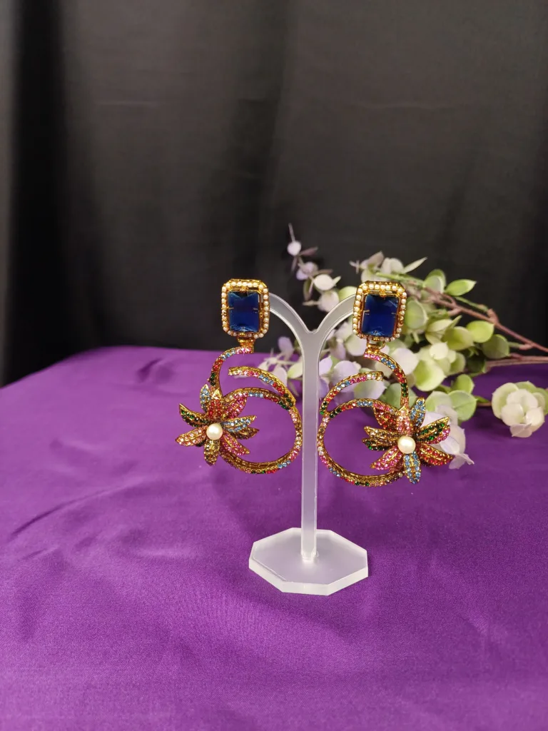 Rainbow Floral Earrings