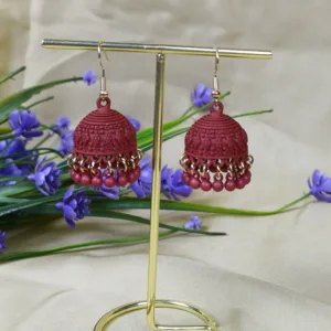 Maroon Matte Earrings