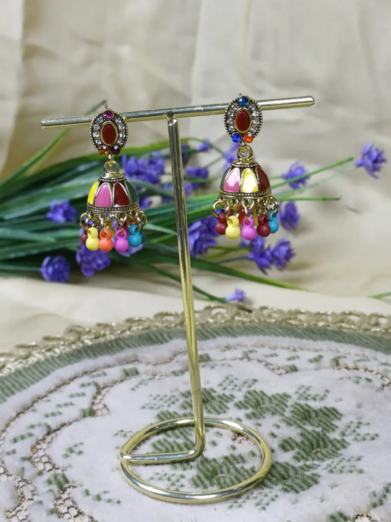 Colorful Meena Earrings