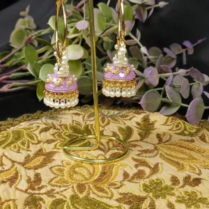 Elegant Glow Pink Pearl Earrings