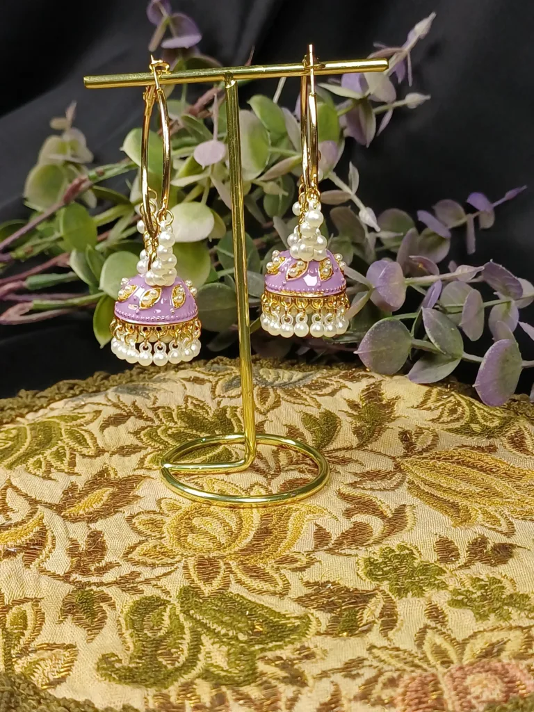 Elegant Glow Pink Pearl Earrings