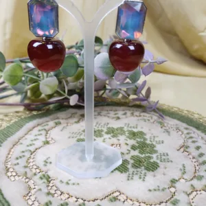 Gloss Finish Cherry Drop Earrings