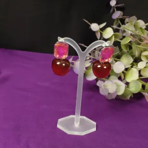 Elegant Cherry Drop Earrings