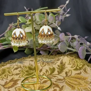 White Pearl Earrings