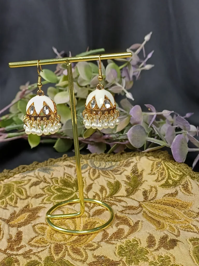 White Pearl Earrings