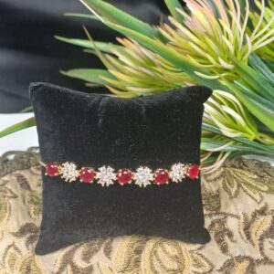 Ruby & Crystal Bracelet