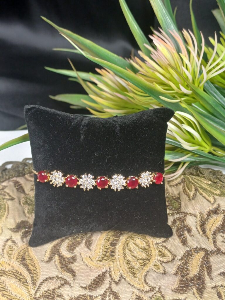 Ruby & Crystal Bracelet