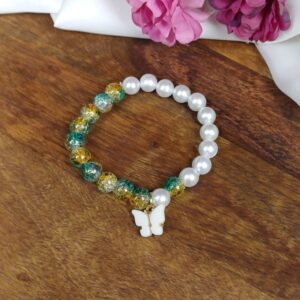 Pearl & Butterfly Charm Bracelet