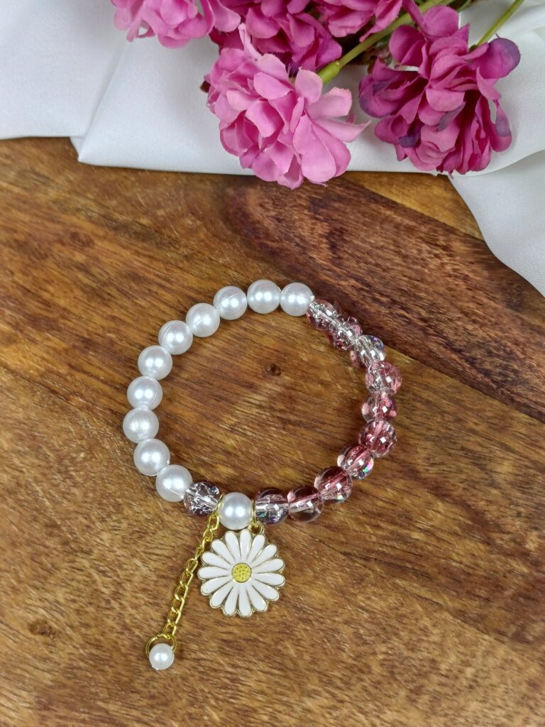 Daisy Pearl Duo Bracelet