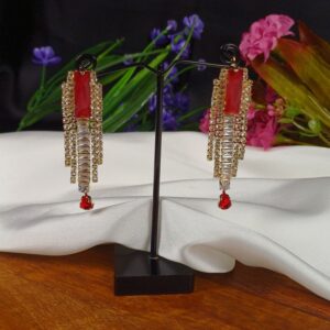 Royal Crimson Chandelier Earrings