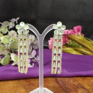 Mint Blossom Cascade Earrings