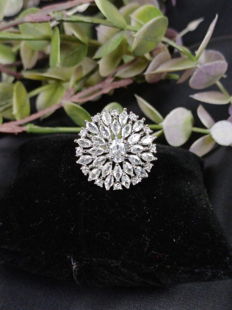 Diamond Bloom Statement Ring