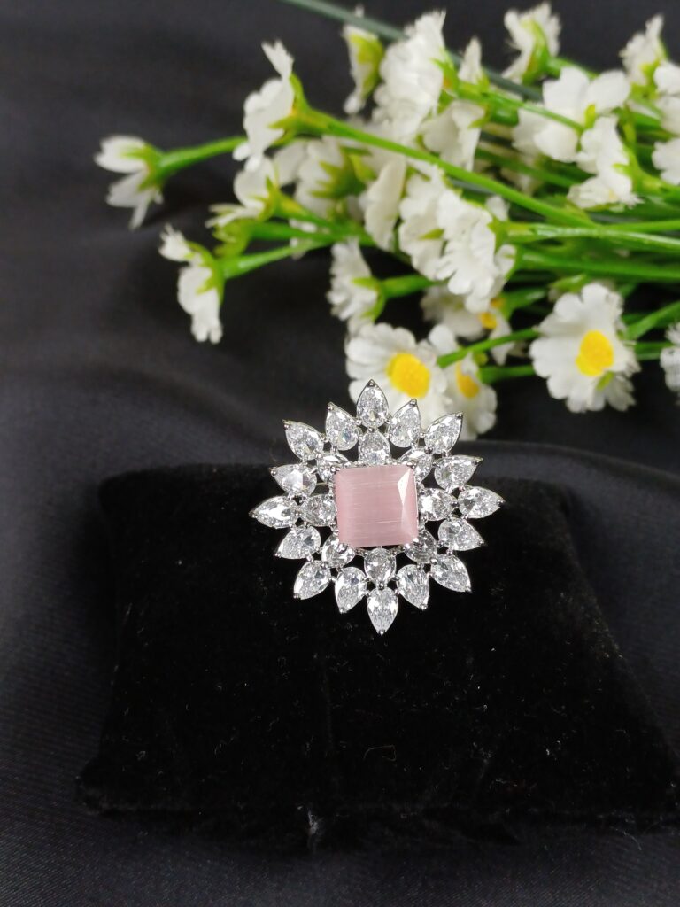 Blush Sunburst Ring