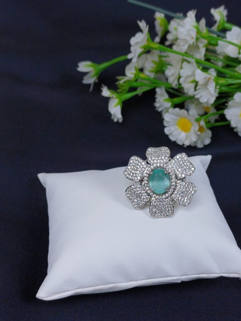 Mint Blossom Cocktail Ring