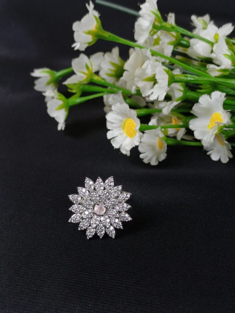 Crystal Dahlia Bloom Ring