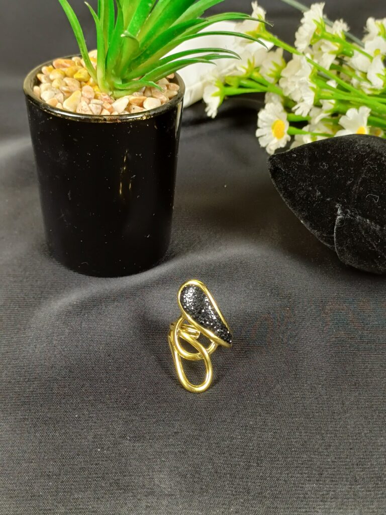Onyx Sculptural Wrap Ring