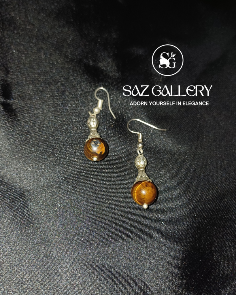 The Earthy Tiger's Eye Boho Drop Earrings