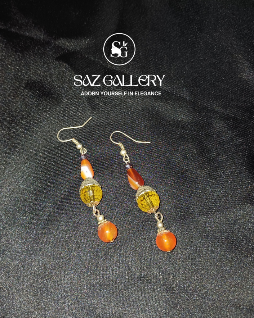 The Amber & Golden Sun Boho Drop Earrings